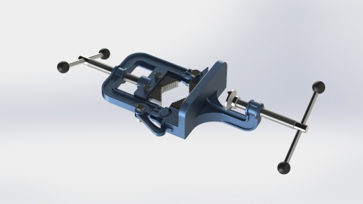 管夹台虎钳3D数模图纸 Solidworks设计 附x_t格式缩略图